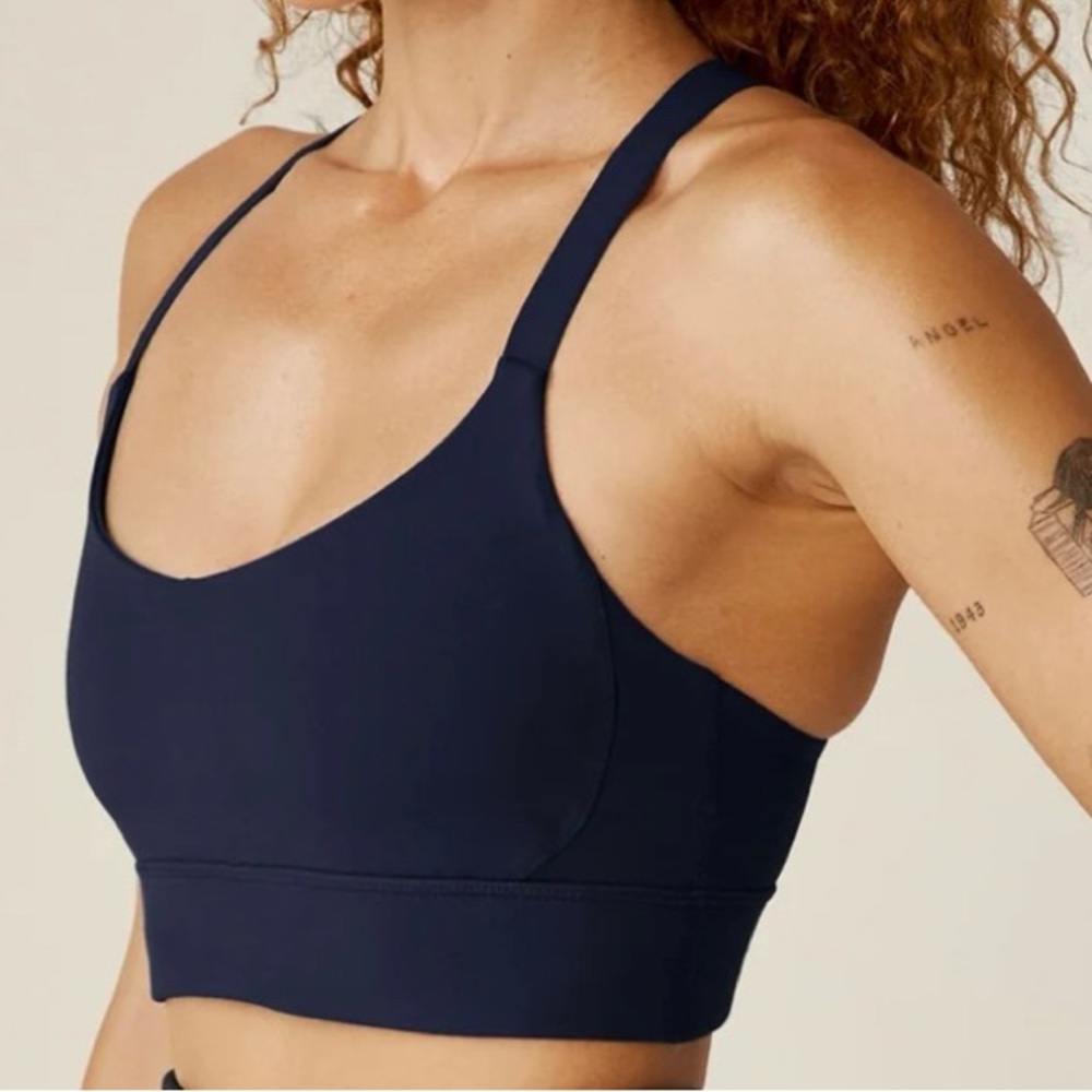 Beyond Yoga Deep Blue Sports Bra and Leggings